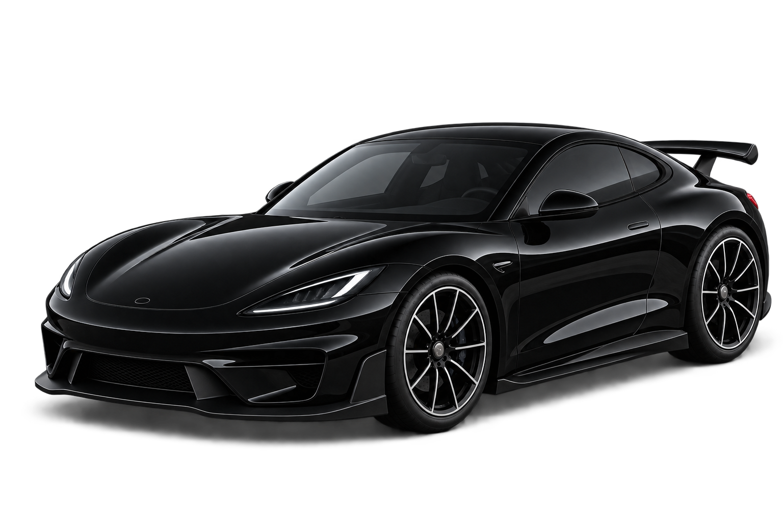 Черный спортивный автомобиль